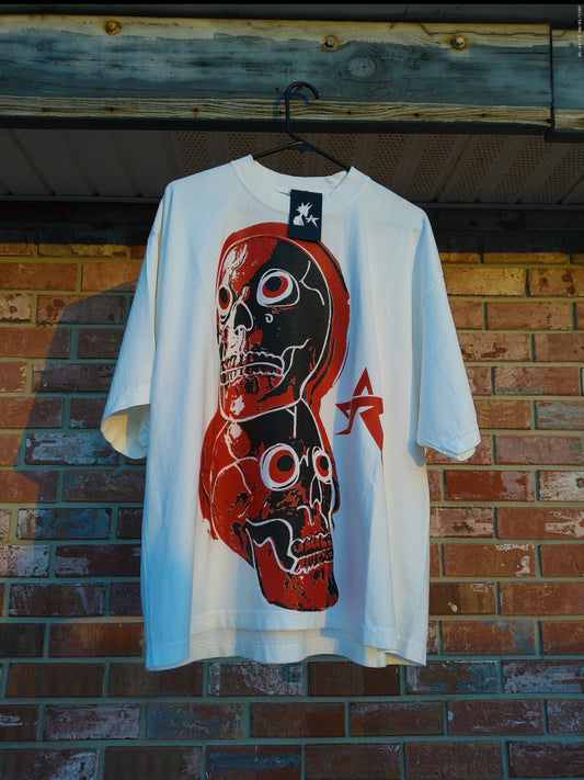 Skulls Drop Shoulder Tee (White)